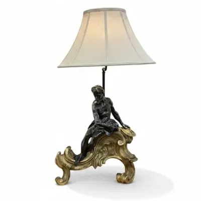 Sale Photo Thumbnail #71: French 19th Century Bronze Chenet Lamp