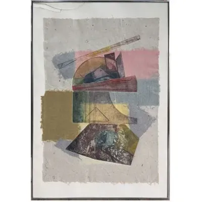 Sale Photo Thumbnail #23: Lot 024   
Signed A/P 5, Mixed Media on Hand Made Paper