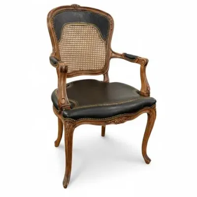 Sale Photo Thumbnail #24: Lot 025   
Louis XV Armchair, Fruitwood