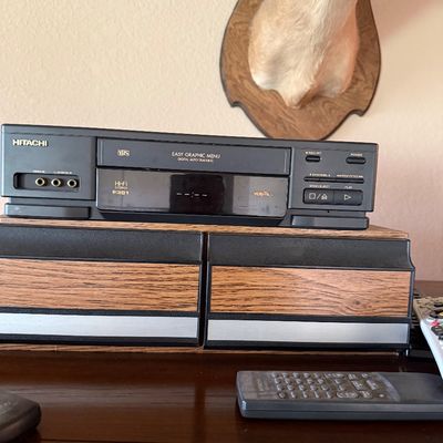 VHS Player and storage.