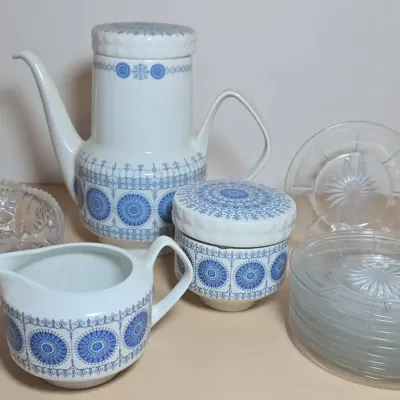 Vintage Pontesa Porcelain Coffee Set And More