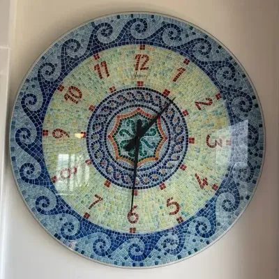 Famous Mosaic-Inspired Wall Clock