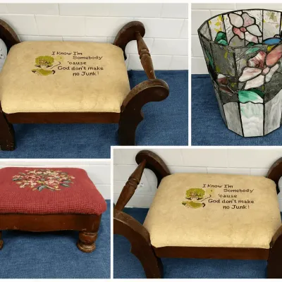 Embroidered Footstools