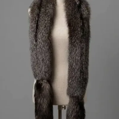 Vintage Neiman Marcus Silver Fox Fox Stole