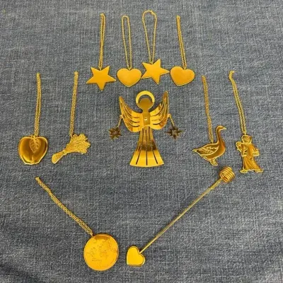 Vintage Georg Jensen Gold Plated Ornaments