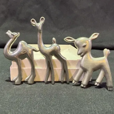 Howard Pierce Mid-Century Metal Brooches – Set of 3 – Made in Japan