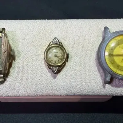 Vintage Watch Head Lot- 14k Solid Gold Imperial Ladies Watch + Berco + Geneve- Project Watches 