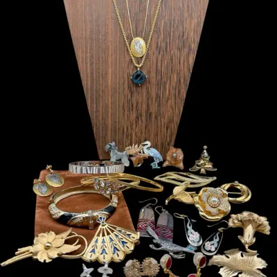 Estate Designer Costume Jewelry Lot - Signed Givenchy, Trifari, Monet, & More⁠