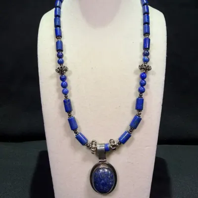 Lapis Lazuli 925 Silver Necklace 