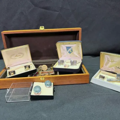 Vintage Men’s Accessories And Valet Box Anson, Swank and more 