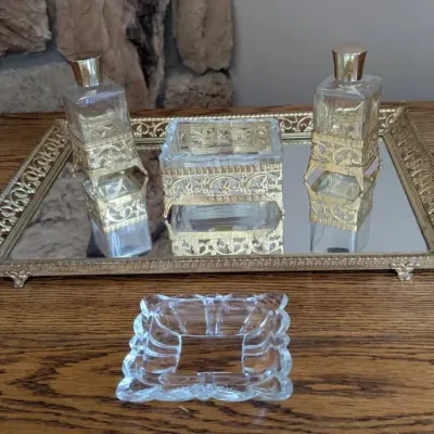 Hollywood Regency Vanity Set