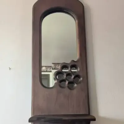 1980s Lenoir Mirrored Shelf