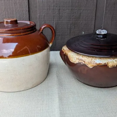 Stoneware Bean Pots
