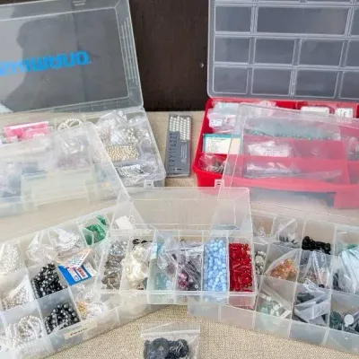 Storage Totes of Beads