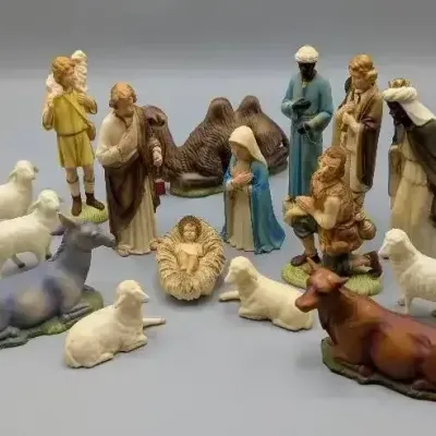 Art Plastics Mid Century Nativity Set