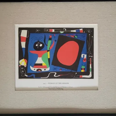 Color Lithograph Titled "La Femme Au Miroir" (Woman At The Mirror) By Joan Miro