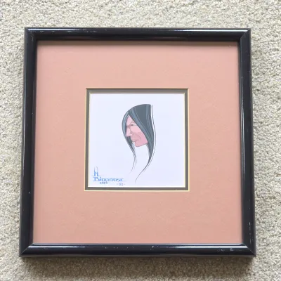 Sale Photo Thumbnail #15: Mars Biggoose (1943–2000) Original Native American Portrait Painting, Signed & Dated 1983