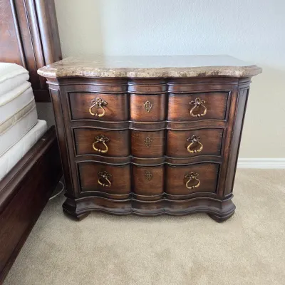 Sale Photo Thumbnail #53: Thomasville Hills of Tuscany Lucca Marble Top Nightstand / Chest – 2 Available, Sold Separately