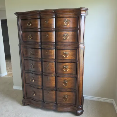 Sale Photo Thumbnail #56: Extra-Tall Thomasville Hills of Tuscany 6-Drawer Highboy Chest – 66"H