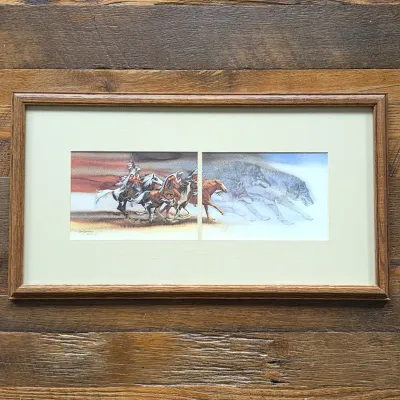 Sale Photo Thumbnail #60: Bev Doolittle “Wolves of the Crow” Framed Art Print - Wall Art