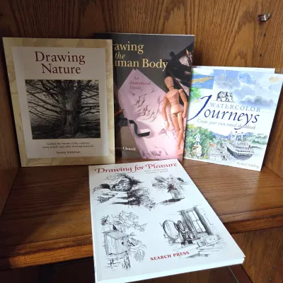 Sale Photo Thumbnail #44: -Drawing & Watercolor Instruction Books – Lot of 4