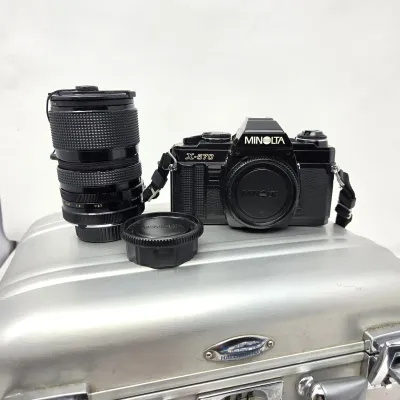 Sale Photo Thumbnail #34: -Vintage Minolta X-570 35mm SLR Camera with Access P-MC 35-70mm Zoom Lens, Filters & Case
