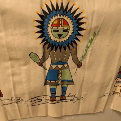 Hand Made Kachina Chiefs Painting On Canvas