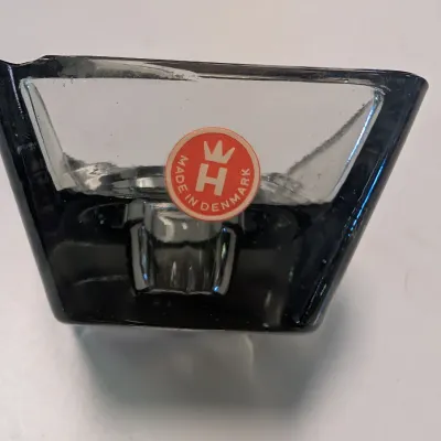 Vintage Mid Century Holmegaad Denmark Glass Candle-holders w/ Original Box, Vintage Danish Birthday Starburst Holders,