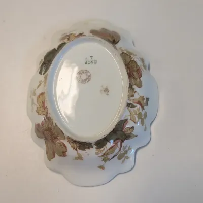 China Pieces - Victoria Carlsbad Austria Hand Painted Nippon Bowl & H & C Haviland Limoges Plate - Some Unmarked China