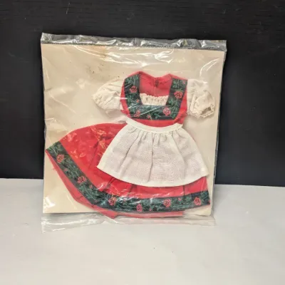 Bavarian Style Barbie Dress Size 11 1/2" Made In Western Germany
