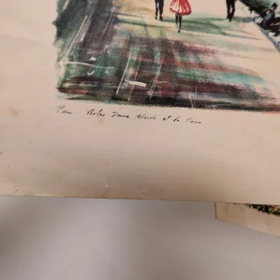 Vintage Litho Prints By C. Ducollet Paris Notre Dame