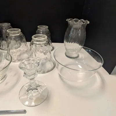 Glass & Crystal Lamp Shades, Vases, & Bowls