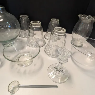 Glass & Crystal Lamp Shades, Vases, & Bowls