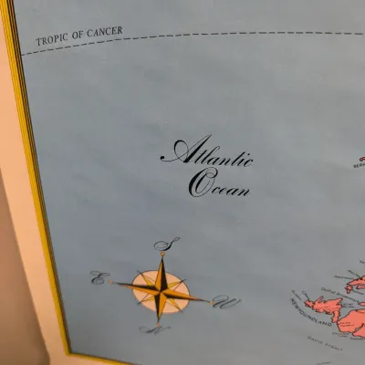 A New World Of Understanding Map 1982 Jesse Levine Turnabout Map 17 1/4" x 22 1/2" #4