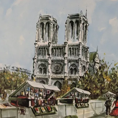 Vintage Litho Prints By C. Ducollet Paris Notre Dame