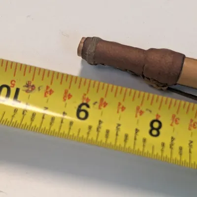 Vintage Libyan Zukra Cow Horn Double Chanter Reed Pipe Folk Instrument Handmade