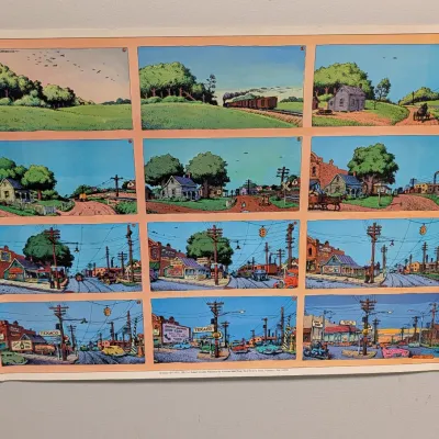 A Short History Of America By R. Crumb 23 3/4" x 16 3/4" #7