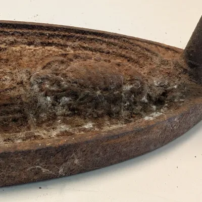 Sad Iron, Orient Oil Stone, & Vintage Hobo Style Folding Pocket Knife