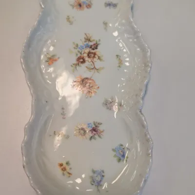 China Pieces - Victoria Carlsbad Austria Hand Painted Nippon Bowl & H & C Haviland Limoges Plate - Some Unmarked China