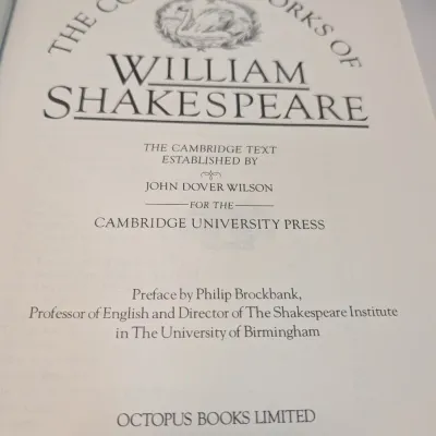 The Complete Works Of William Shakespeare Copyright 1980/1975 & Library Of World Poetry Suede Edition