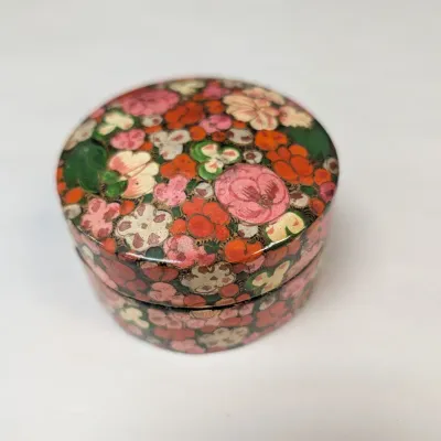 Hand Painted Lacquer Trinket/Pill Boxes