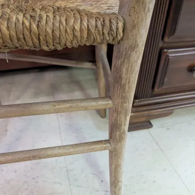 Ladder-Back Side Chair With Rush Seat
