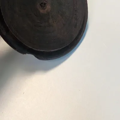 8" Hand Carved Lidded Storage Bowl