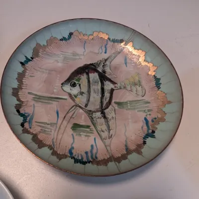 Krelage Holland Hand Painted Fish Dish, K & A Krautheim Selb Bavaria Germany Dish, Delfts Holland Dish & Royal Copenhagen Trinket...