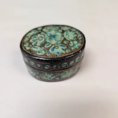Hand Painted Lacquer Trinket/Pill Boxes