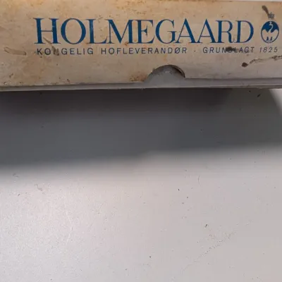 Vintage Mid Century Holmegaad Denmark Glass Candle-holders w/ Original Box, Vintage Danish Birthday Starburst Holders,