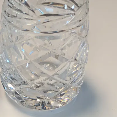 Vintage Waterford Crystal Salt & Pepper Shakers w/ Metal Lids