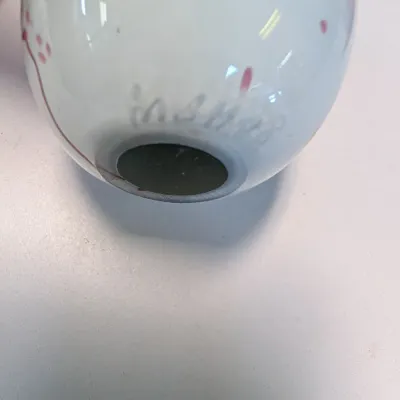 1988 Mount St. Helens Volcanic Ash Glass Egg Sculptures Signed MSH Paperweight