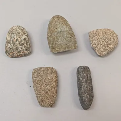 Collection of 5 Worked Stone Artifacts / Celts