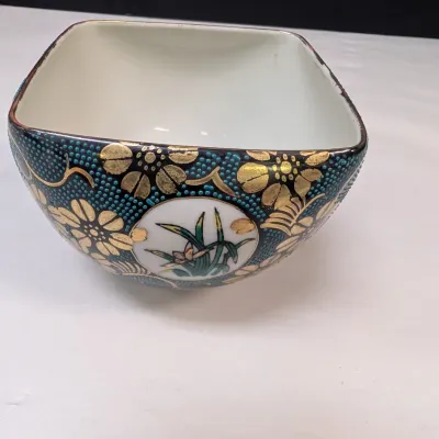 Vintage Kutani Ware Style Porcelain Bowl